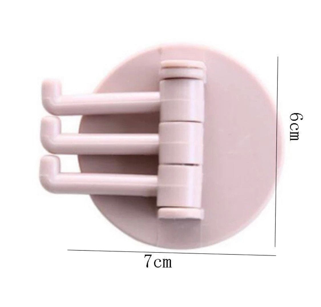 Three Branch Rotating Seamless Adhesive Hook, Strong Bearings Stick Kitchen Wall Hook, Bathroom Hanger, Kitchen Wall Hook Three Branch Rotating Seamless Adhesive Hook, Strong Bearings Stick Kitchen Wall Hook, Bathroom Hanger, Kitchen Wall Hook
